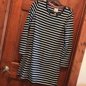 Brand new Poraphose blue and white striped dress